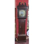 Oak long case clock