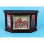 Interesting mantle clock adorned with images of Chinese PRC leadership - Approx H: 14.5cm