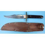 Bowie knife in sheath