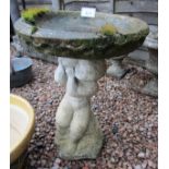 Stone bird bath