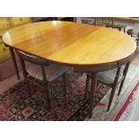 Danish teak mid century pull out table with 4 matching chairs - Approx size extended: L: 171cm W: