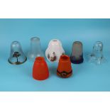 Collection of oil lamp shades