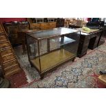 Good quality oak & glass haberdashery cabinet - Approx W: 117cm D: 58.5cm H: 90.5cm