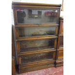 Globe Wernicke 4 tier bookcase with drawer to base