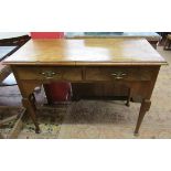 Walnut inlaid writing table - Approx W: 107cm D: 49cm H: 79cm