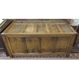 Oak coffer - Approx W: 133cm D: 60cm H: 62.5cm