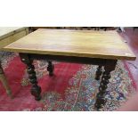 Oak barley twist table - Approx size L: 103cm W: 71cm H: 70cm