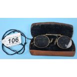 Pair of early pinch spectacles, possibly Gandhi's!