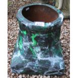 Painted terracotta chimney pot