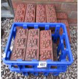 Approx 25 terracotta decorative edging bricks