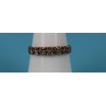 Gold diamond set half eternity ring