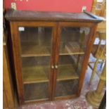 Oak display cabinet - Approx W: 80cm D: 33cm H: 102cm