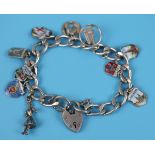 Silver charm bracelet