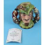 Signed Royal Doulton 2 handled mug - Robin hood L/E, signed with certificate