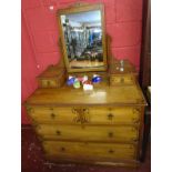 Satinwood dressing chest - Approx W: 106cm D: 52.5cm H: 160cm