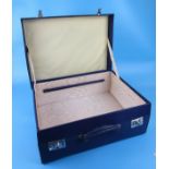 Blue leather vanity case