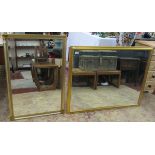 2 large gilt framed mirrors