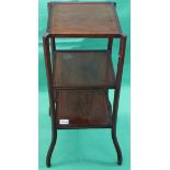 Mahogany inlaid 3 tier etagere