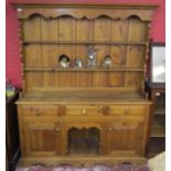 Pine dresser - Approx W: 156cm D: 43cm H: 193cm