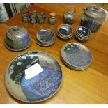 Collection of Diana Worthy Crich Pottery - Moody blue