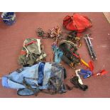 Various climbing equipment