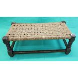 Antique oak footstool