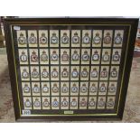 Regimental Players cigarette cards with signatures verso