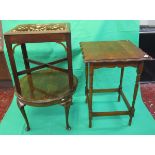 2 occasional tables and stool