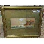 Watercolour by H Jones 1907 - Approx image size: 45cm x 19cm