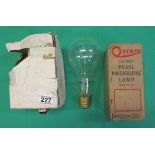 3 early Edison style light bulbs