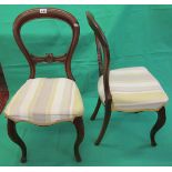 Pair of balloon back dining chairs