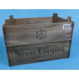 Veuve Clicquot advertising crate