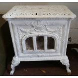 Painted French cast iron stove