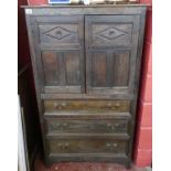 Tall oak cabinet