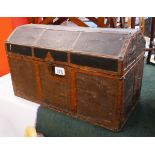 Small leather trunk