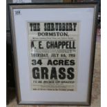 Small advertising poster - The Shrubbery Dormston