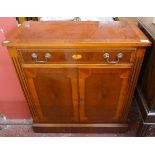 Inlaid yew wood cabinet