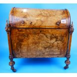 Fine Victorian inlaid walnut cellarette