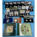 Large collection of silver coins to include Australian Kangaroo & US Constitution dollar