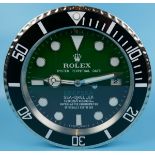 Good quality reproduction Rolex advertising clock with sweeping second hand - Sea Dweller