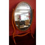 Yew wood vanity mirror