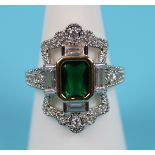 Art Deco style costume ring