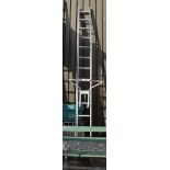 Set of aluminium extending ladders