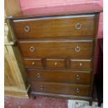 Stag Minstrel chest of drawers - Approx W: 82cm D: 47cm H: 113cm
