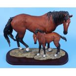Large horse & foal - The Leonardo Collection - Approx H: 35cm
