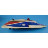 Small RC racing boat with motor & servo