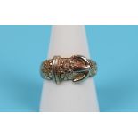 Rose gold buckle ring (7g)