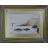 Watercolour by C England - Lantern Hill - Ilfracombe