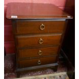 Stag Minstrel bedside chest of drawers - Approx W: 53cm D: 47cm H: 72cm