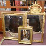 3 gilt framed mirrors